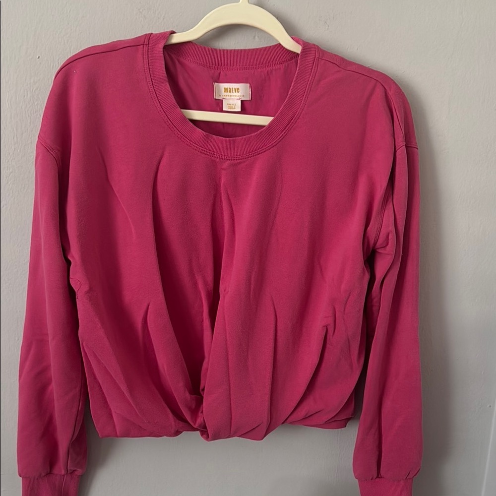 Maeve by anthropology Women's Pink Long Sleeve sweater